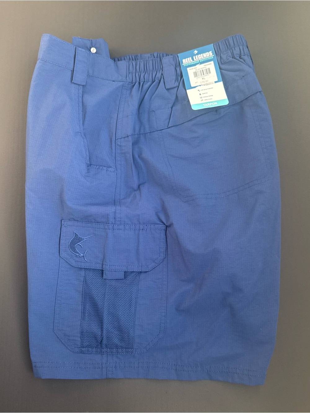 Reel Legends Men's Navy Blue Cargo Shorts